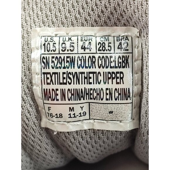 Skechers Men's Air Cooled Memory Foam Gray Shoes Size 10.5 US - Picture 8 of 10